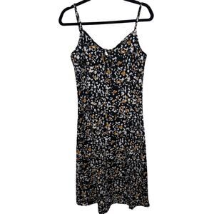 William B Animal Print Spaghetti Strap Midi Dress Size M